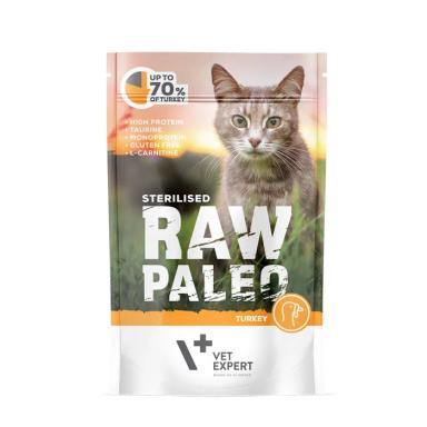 Raw Paleo karma mokra indyk dla kotów sterilised 100g Raw Paleo karma mokra indyk dla kotów sterilised 100g