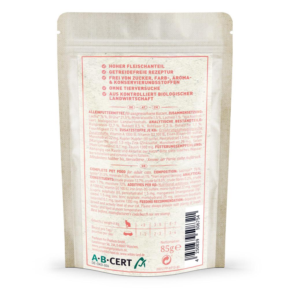 Mokra karma dla kota Wildes Land łosoś 85g Mokra karma dla kota Wildes Land łosoś 85g