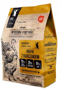 Wiejska Zagroda | Karma sucha dla kociąt | Indyk z kurczakiem 400g Wiejska Zagroda | Karma sucha dla kociąt | Indyk z kurczakiem 400g
