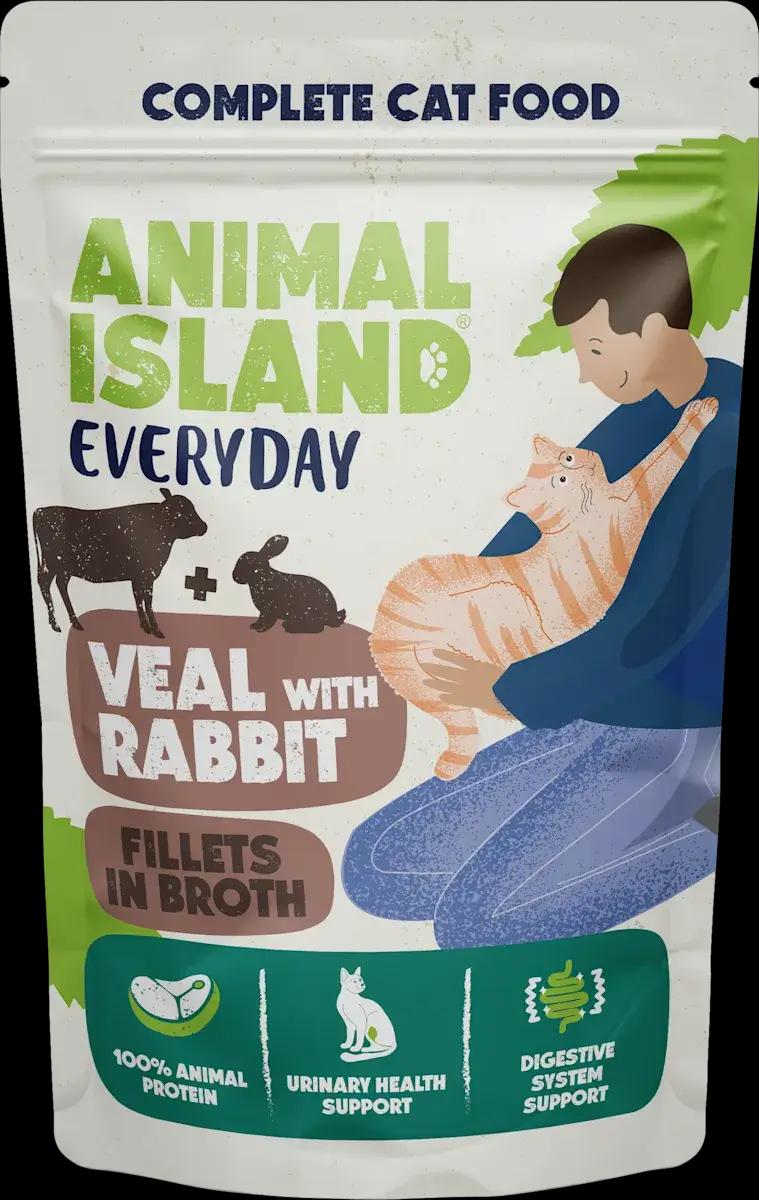 Animal Island karma mokra dla kota cielęcina i królik 85g Animal Island karma mokra dla kota cielęcina i królik 85g