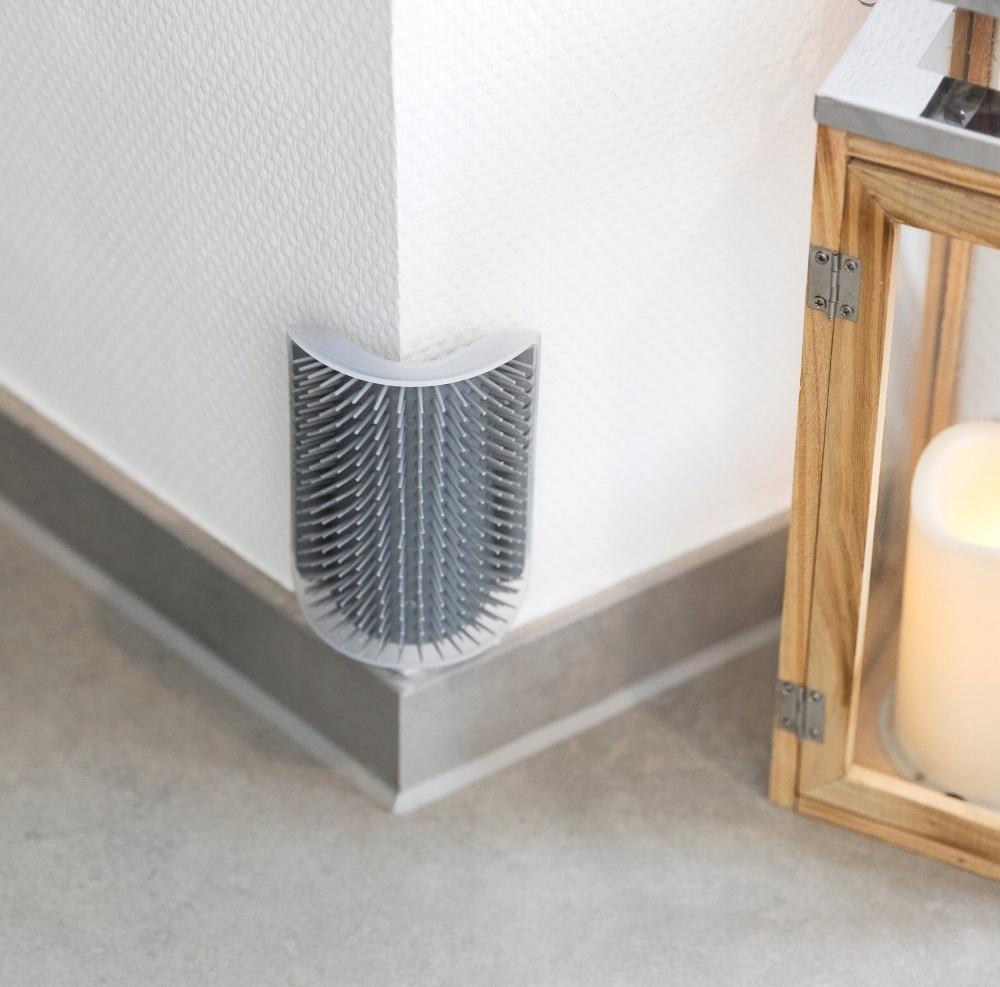 Szczotka narożna dla kotów szara Szczotka narożna dla kotów szara