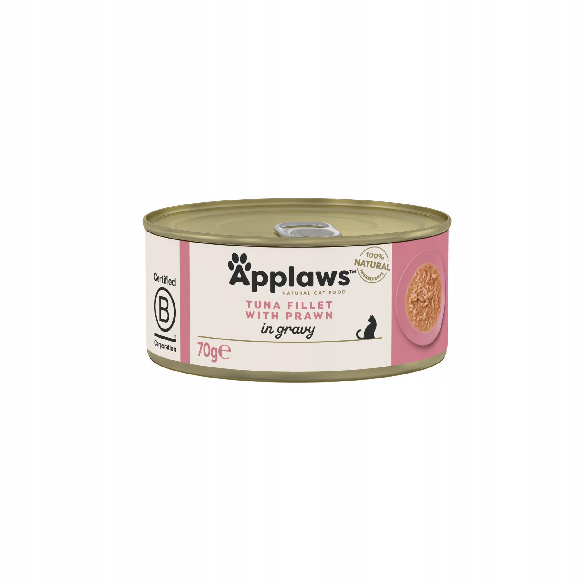 APPLAWS Cat filet z tuńczyka z krewetkami w puszce w sosie dla kota 70g APPLAWS Cat filet z tuńczyka z krewetkami w puszce w sosie dla kota 70g
