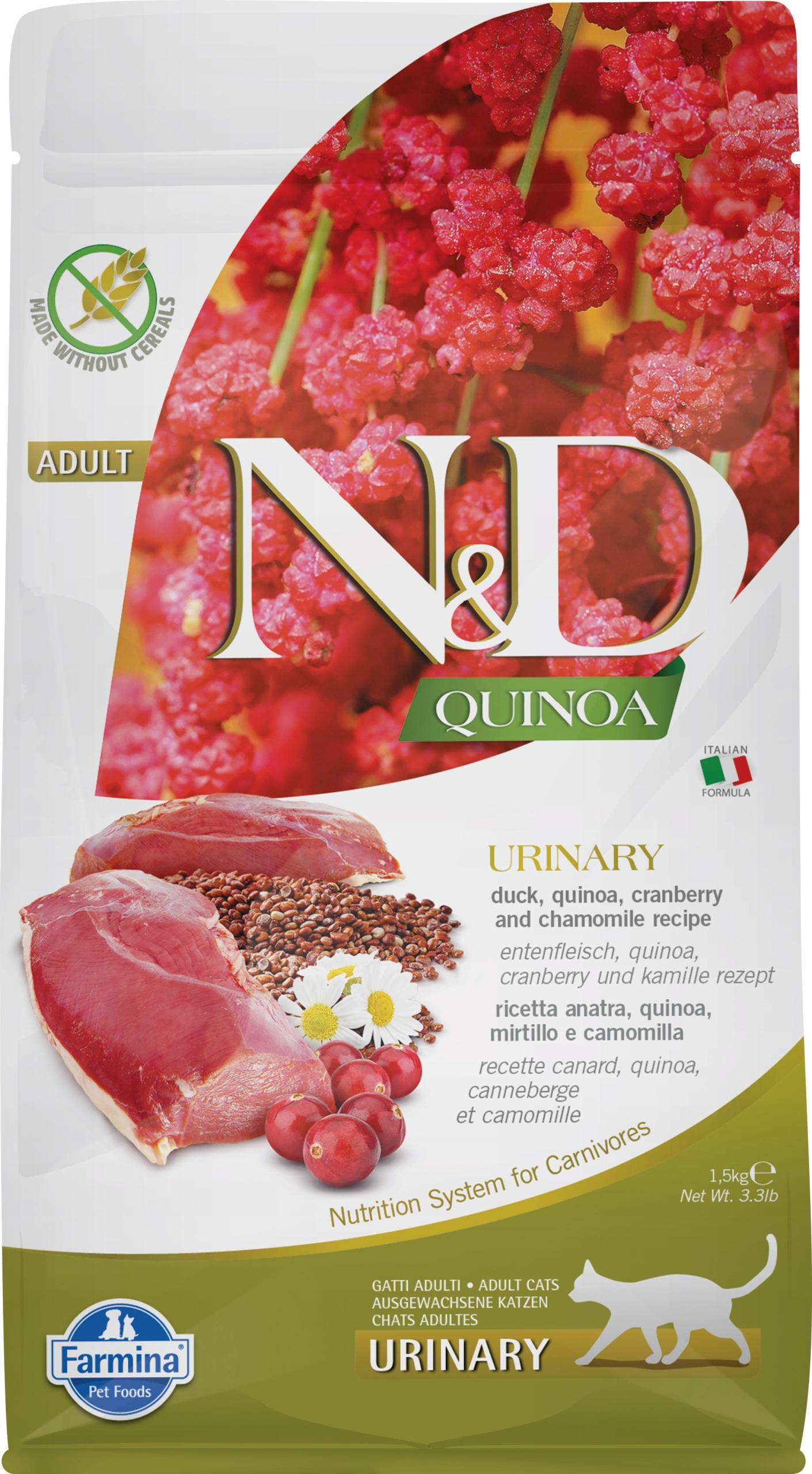 N&D CAT QUINOA URINARY DUCK, CRANBERRY ADULT KG 1,5 N&D CAT QUINOA URINARY DUCK, CRANBERRY ADULT KG 1,5