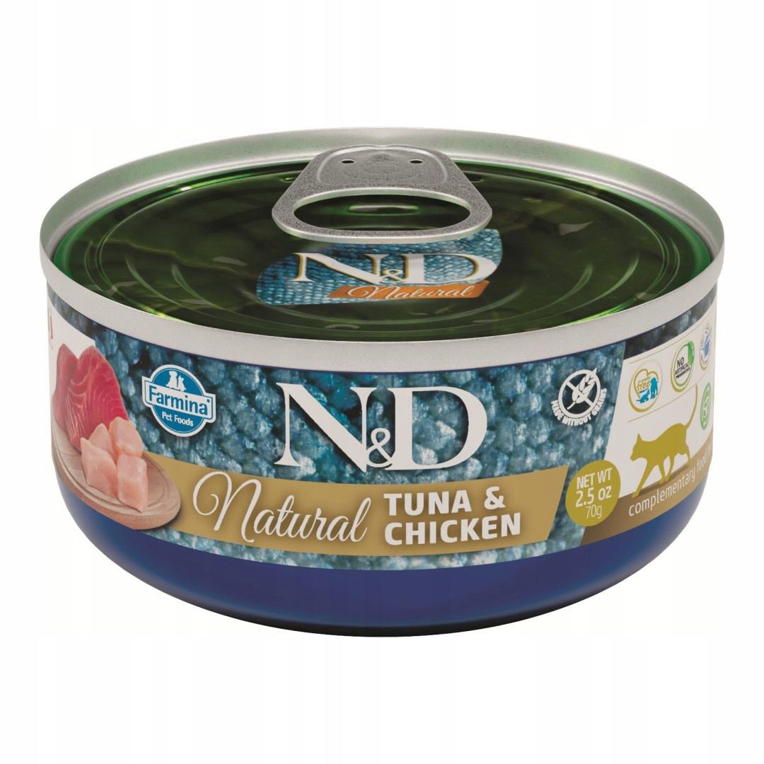 N&D CAT NATURAL TUNA & CHICKEN 70 GR N&D CAT NATURAL TUNA & CHICKEN 70 GR