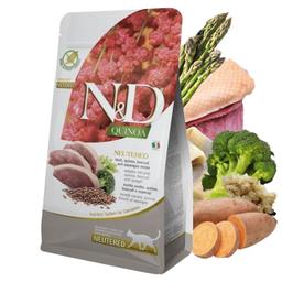 N&D QUINOA CAT DUCK, BROCOLLI & ASPARAGUS NEUTERED ADULT 300 GR N&D QUINOA CAT DUCK, BROCOLLI & ASPARAGUS NEUTERED ADULT 300 GR