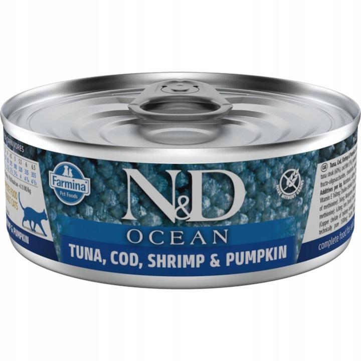 N&D CAT OCEAN TUNA, COD, SHRIMP & PUMPKIN 70 GR N&D CAT OCEAN TUNA, COD, SHRIMP & PUMPKIN 70 GR