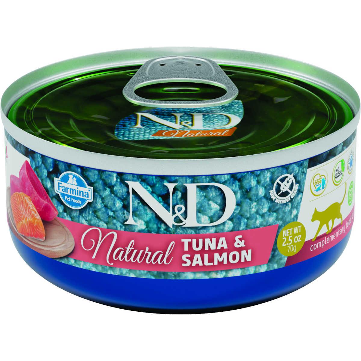N&D CAT NATURAL TUNA & SALMON 70 GR N&D CAT NATURAL TUNA & SALMON 70 GR