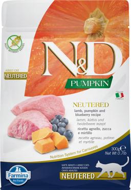 N&D PUMPKIN CAT LAMB & BLUEBERRY NEUTERED ADULT 300 GR N&D PUMPKIN CAT LAMB & BLUEBERRY NEUTERED ADULT 300 GR