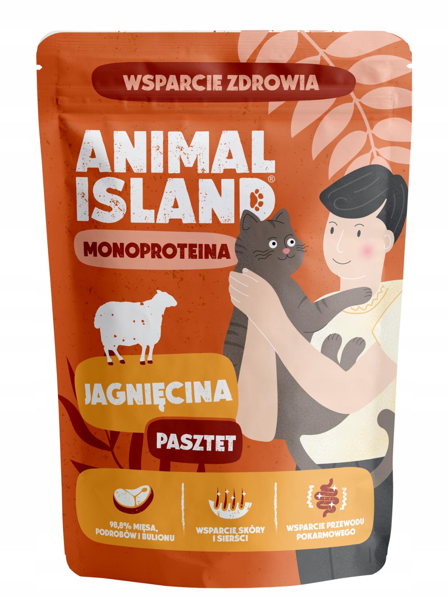 Animal Island Saszetka dla kota MONO Jagnięcina 100g Animal Island Saszetka dla kota MONO Jagnięcina 100g