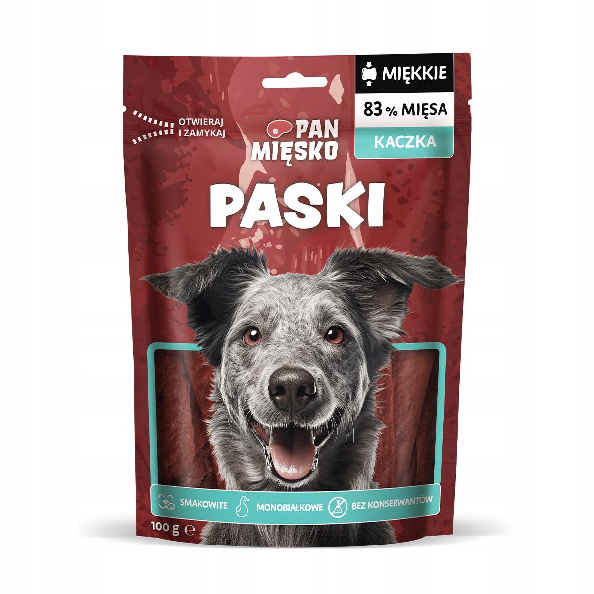 Pan Mięsko Przysmak dla psa Paski Kaczka (dorosły) 100g (12 szt/op) Pan Mięsko Przysmak dla psa Paski Kaczka (dorosły) 100g (12 szt/op)