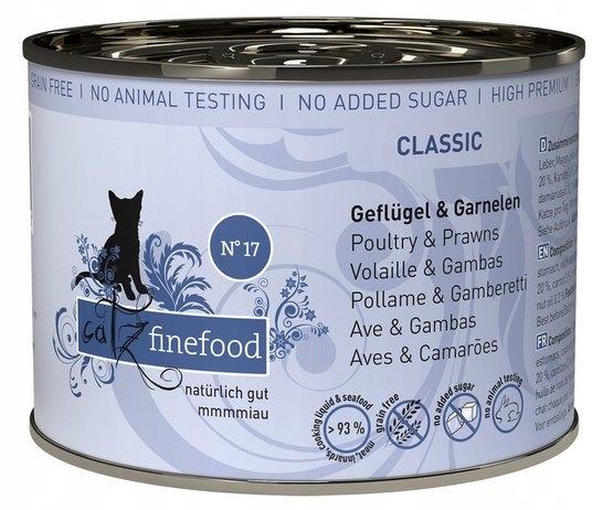 Catz Finefood Classic N.17 Drób i Krewetki puszka 200g Catz Finefood Classic N.17 Drób i Krewetki puszka 200g