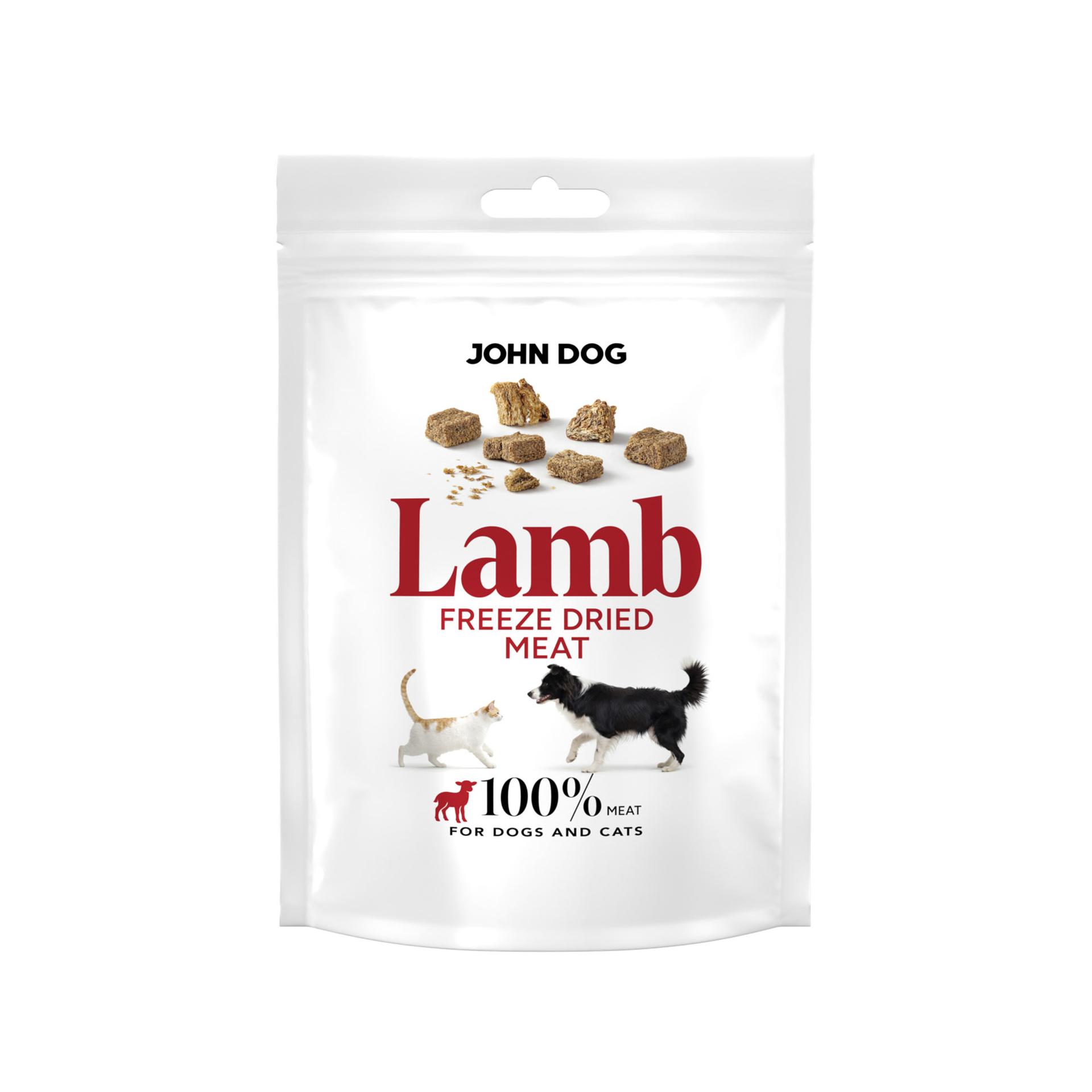Liofilizowany przysmak dla psa i kota Jagnięcina 30 g John Dog Freeze Dried Liofilizowany przysmak dla psa i kota Jagnięcina 30 g John Dog Freeze Dried